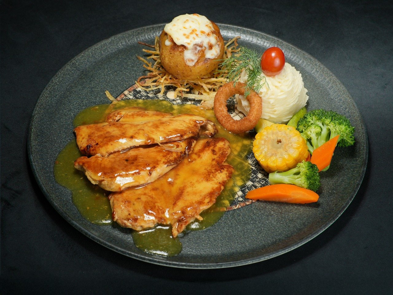 صدر دجاج بالحامض والثوم